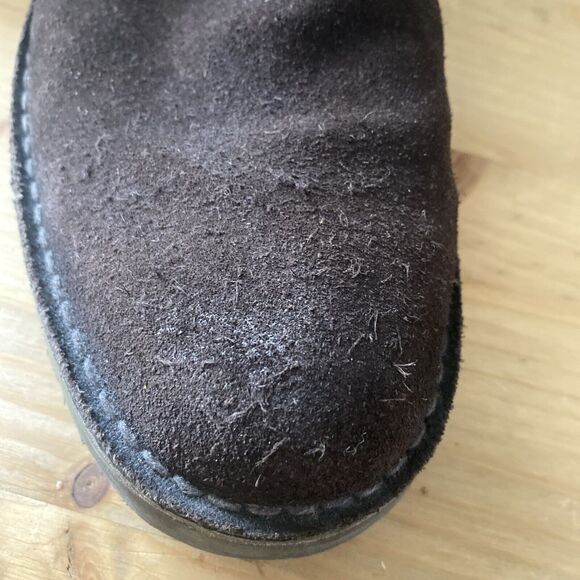Saks Fifth Avenue Suede Ankle Boots Brown Leather Lace-up Chukka Shoes Sz 9.5 main image 7